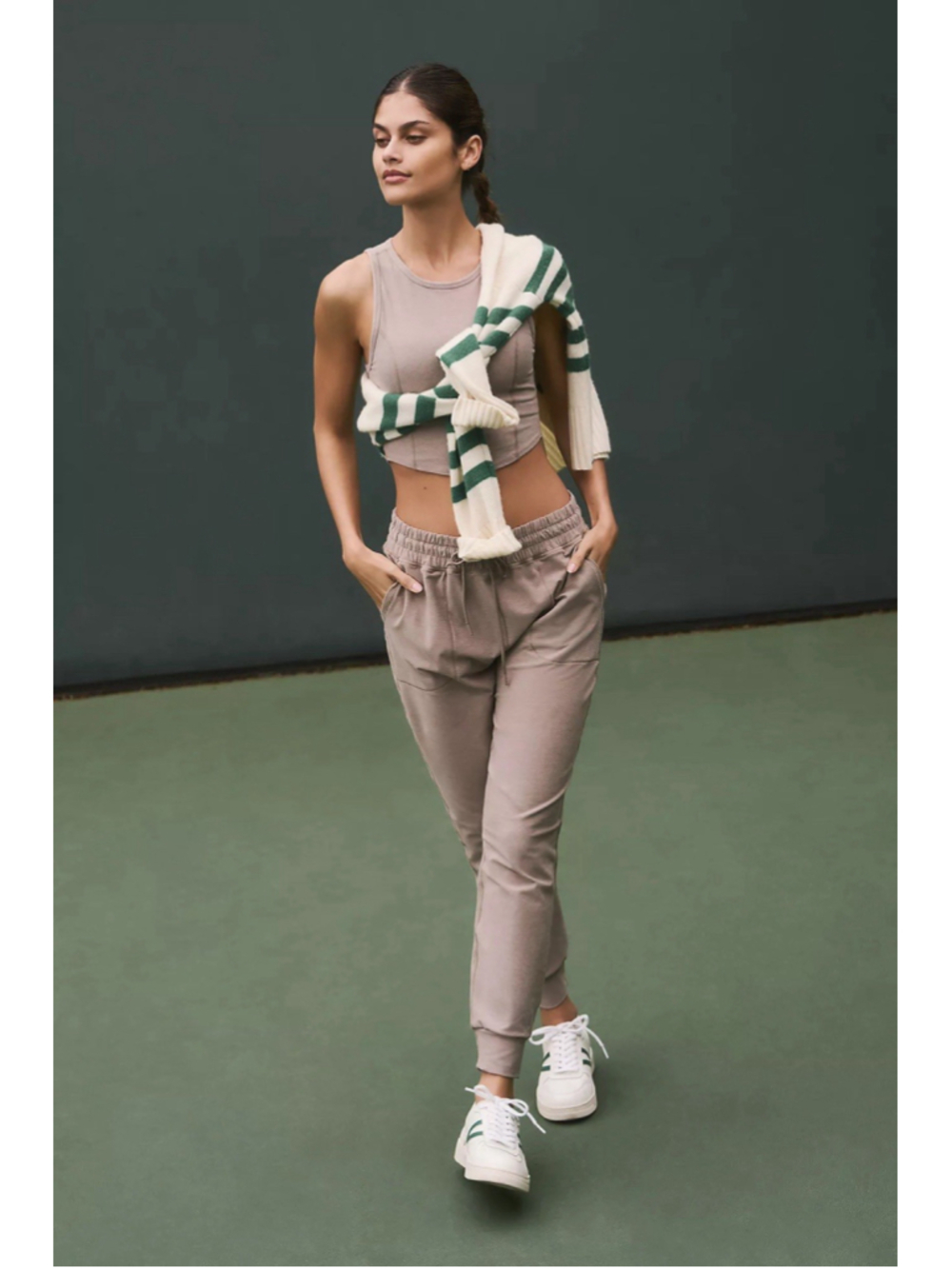 Beyond Yoga Spacedye Commuter Midi Jogger Birch Heather M High Rise
